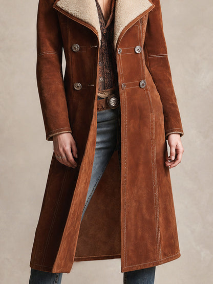 Valentina | Longline Shearling Trench Coat