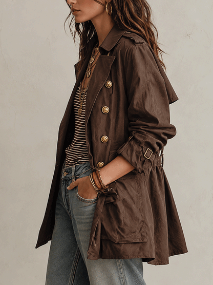 Valeria | Double Breasted Belted Trench Jacket