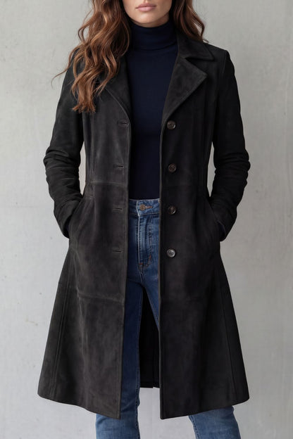 Marloe | Suede Longline Coat