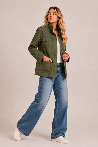Romy | Cargo Pocket Utility Field Jacket