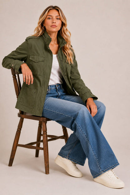 Romy | Cargo Pocket Utility Field Jacket