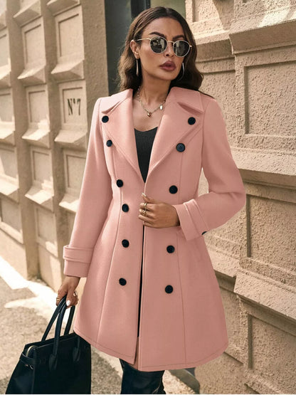 Sophe | Double Breasted Tailored Long Coat