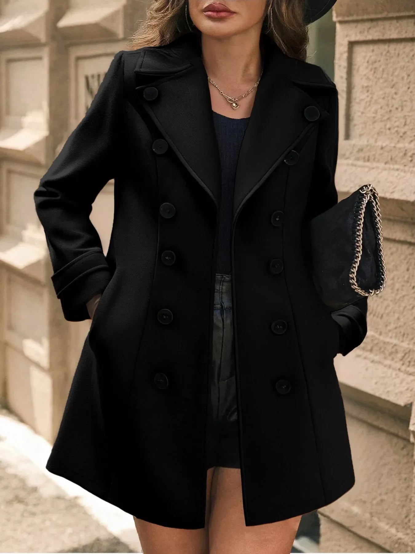 Sophe | Double Breasted Tailored Long Coat