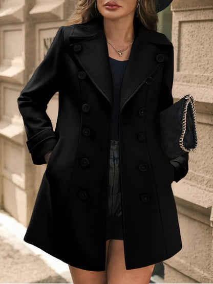 Sophe | Double Breasted Tailored Long Coat