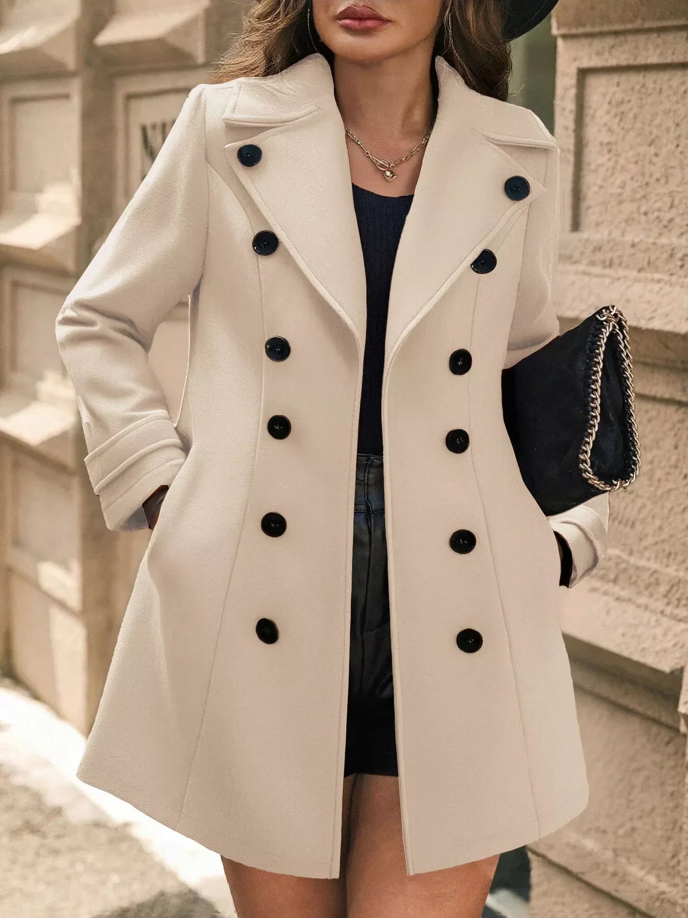 Sophe | Double Breasted Tailored Long Coat