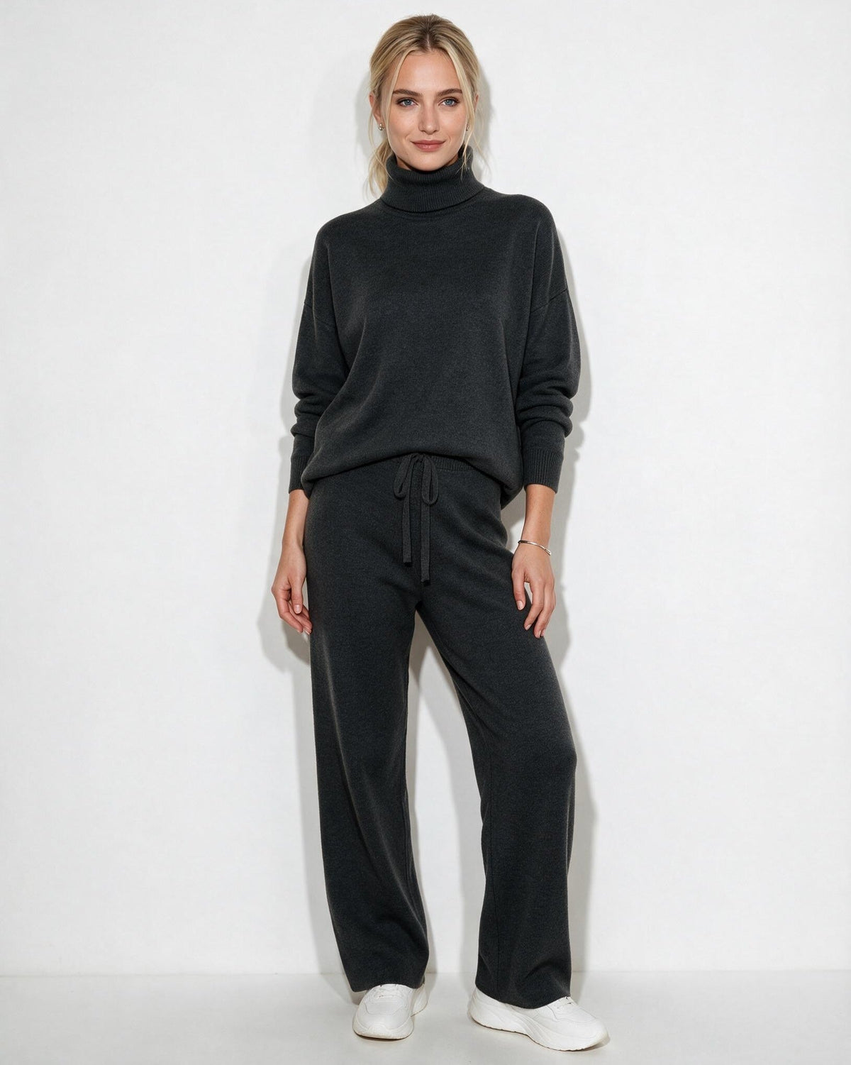 Marelia | Turtleneck Wide Leg Knit Loungewear