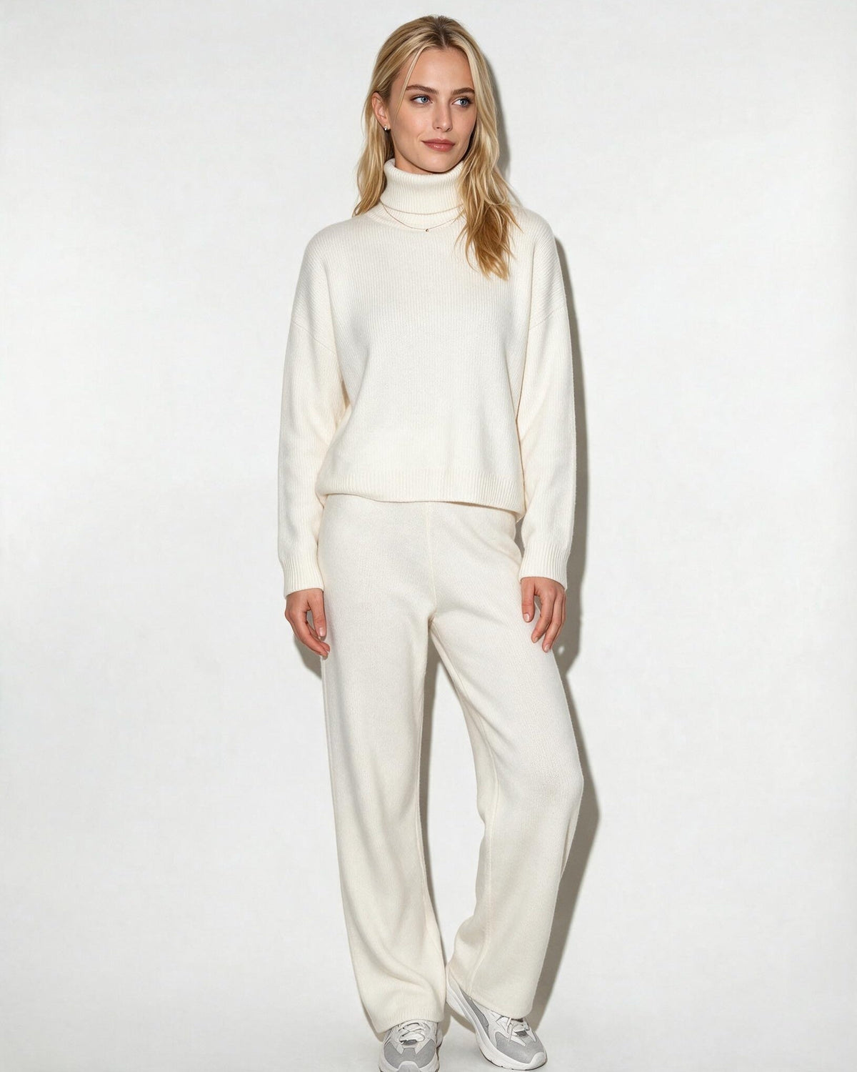 Marelia | Turtleneck Wide Leg Knit Loungewear