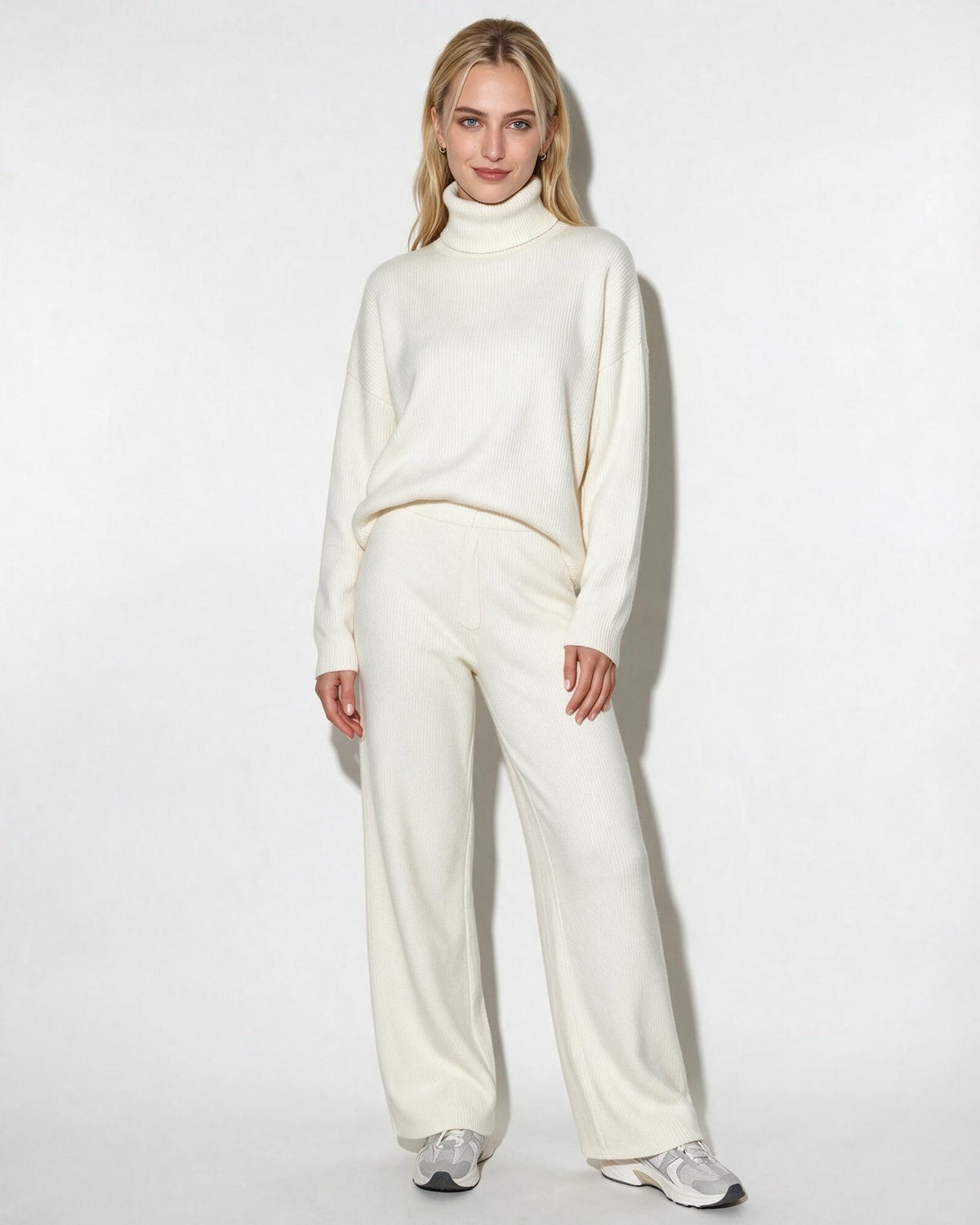 Marelia | Turtleneck Wide Leg Knit Loungewear