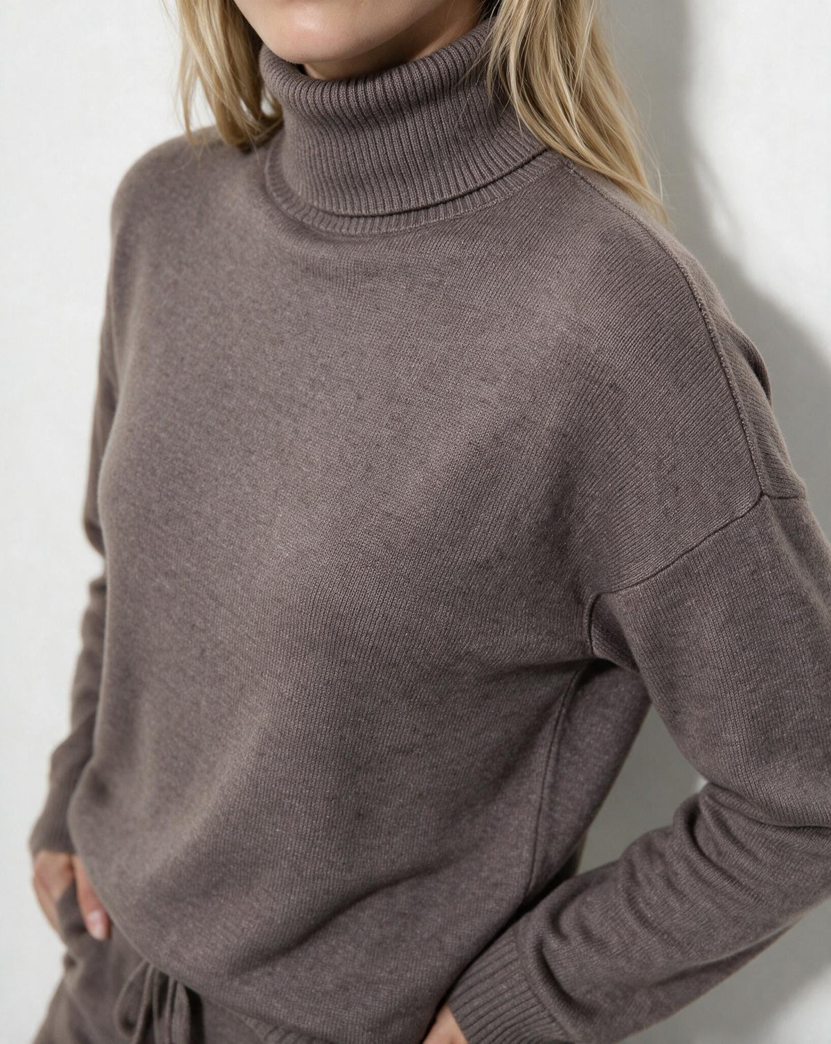 Marelia | Turtleneck Wide Leg Knit Loungewear