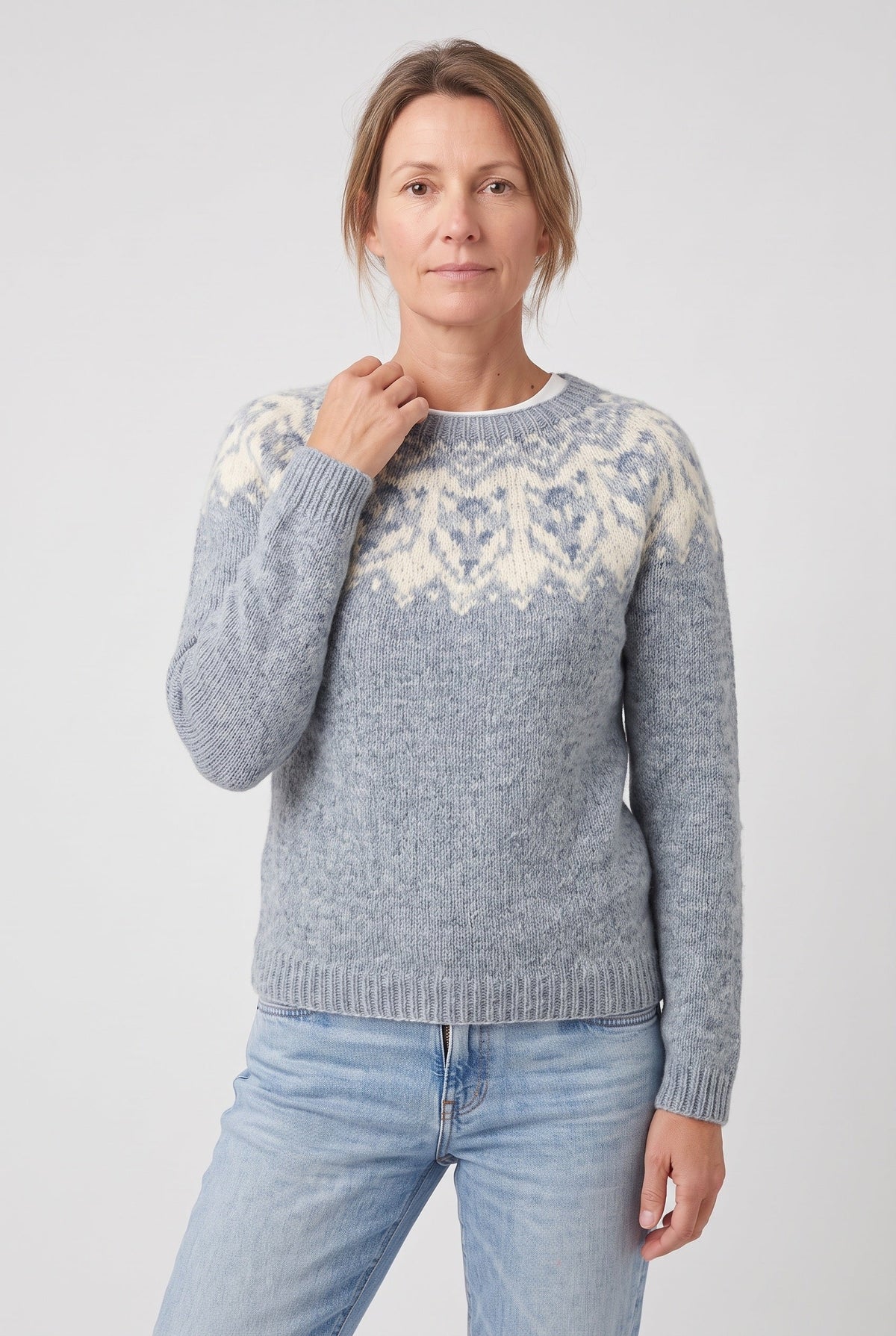 Abigail | Nordic Crew Neck Knit Sweater