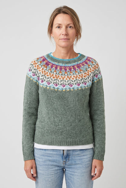 Abigail | Nordic Crew Neck Knit Sweater