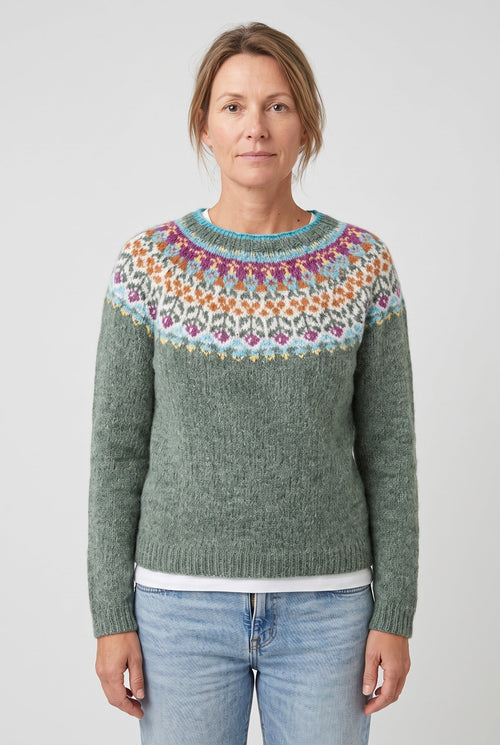 Abigail | Nordic Crew Neck Knit Sweater