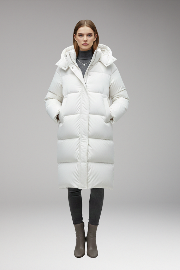 Alice | Long Quilted Hooded Puffer Jacket