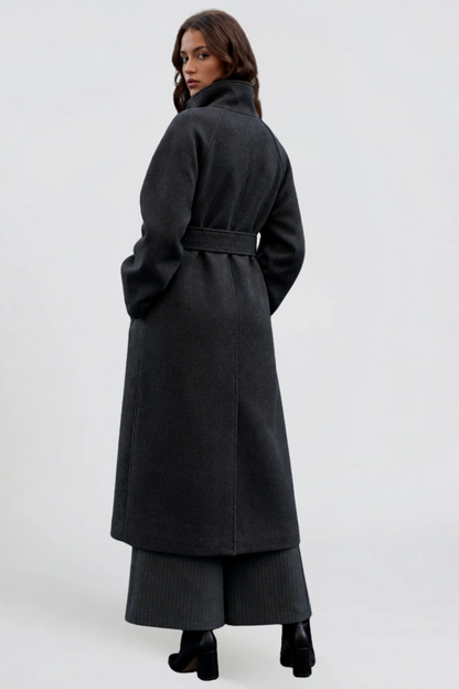 Audrey | Belted Tailored Longline Wool Coat