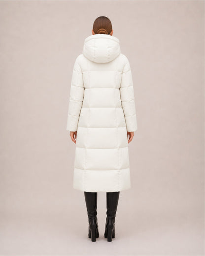 Ava | Long Hooded Puffer Coat
