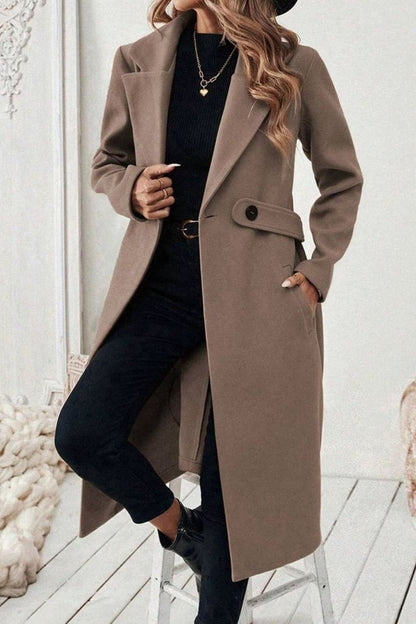 Beatrice | Wide Collar Belted Long Coat