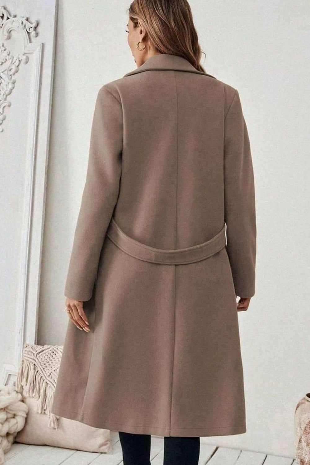 Beatrice | Wide Collar Belted Long Coat