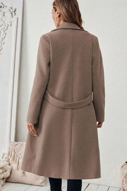 Beatrice | Wide Collar Belted Long Coat