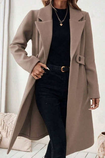 Beatrice | Wide Collar Belted Long Coat