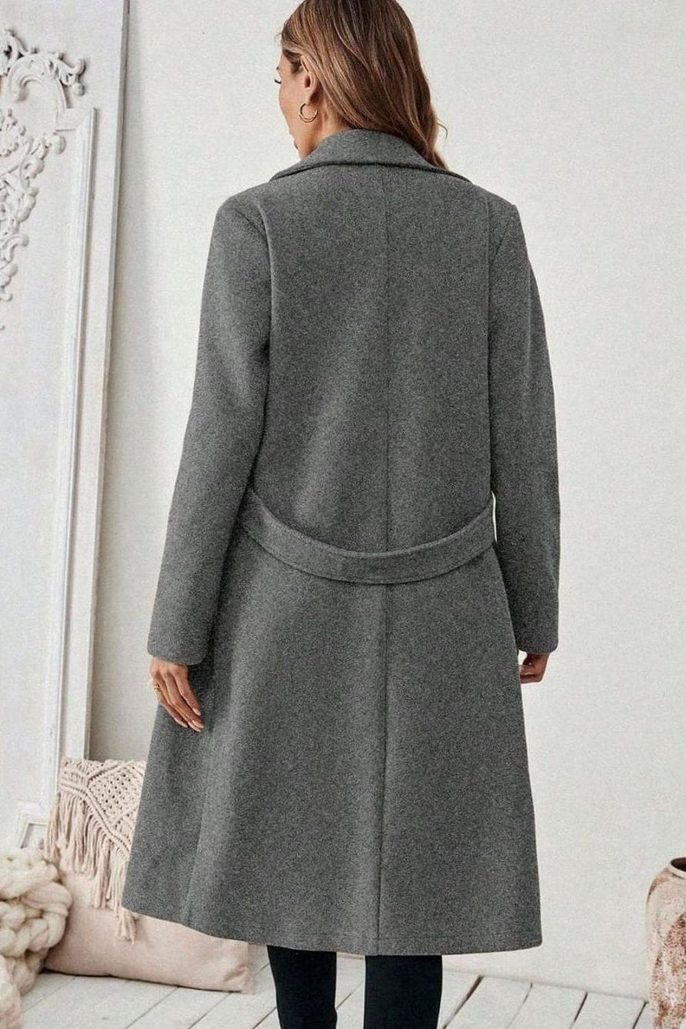 Beatrice | Wide Collar Belted Long Coat