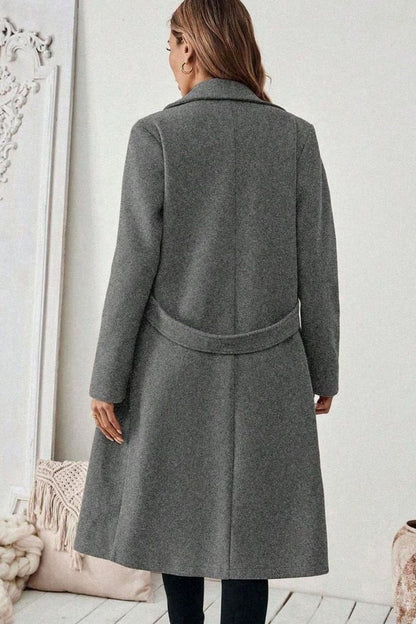 Beatrice | Wide Collar Belted Long Coat