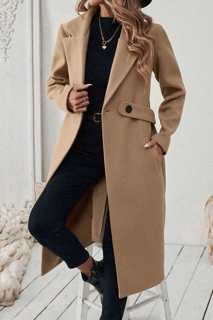 Beatrice | Wide Collar Belted Long Coat