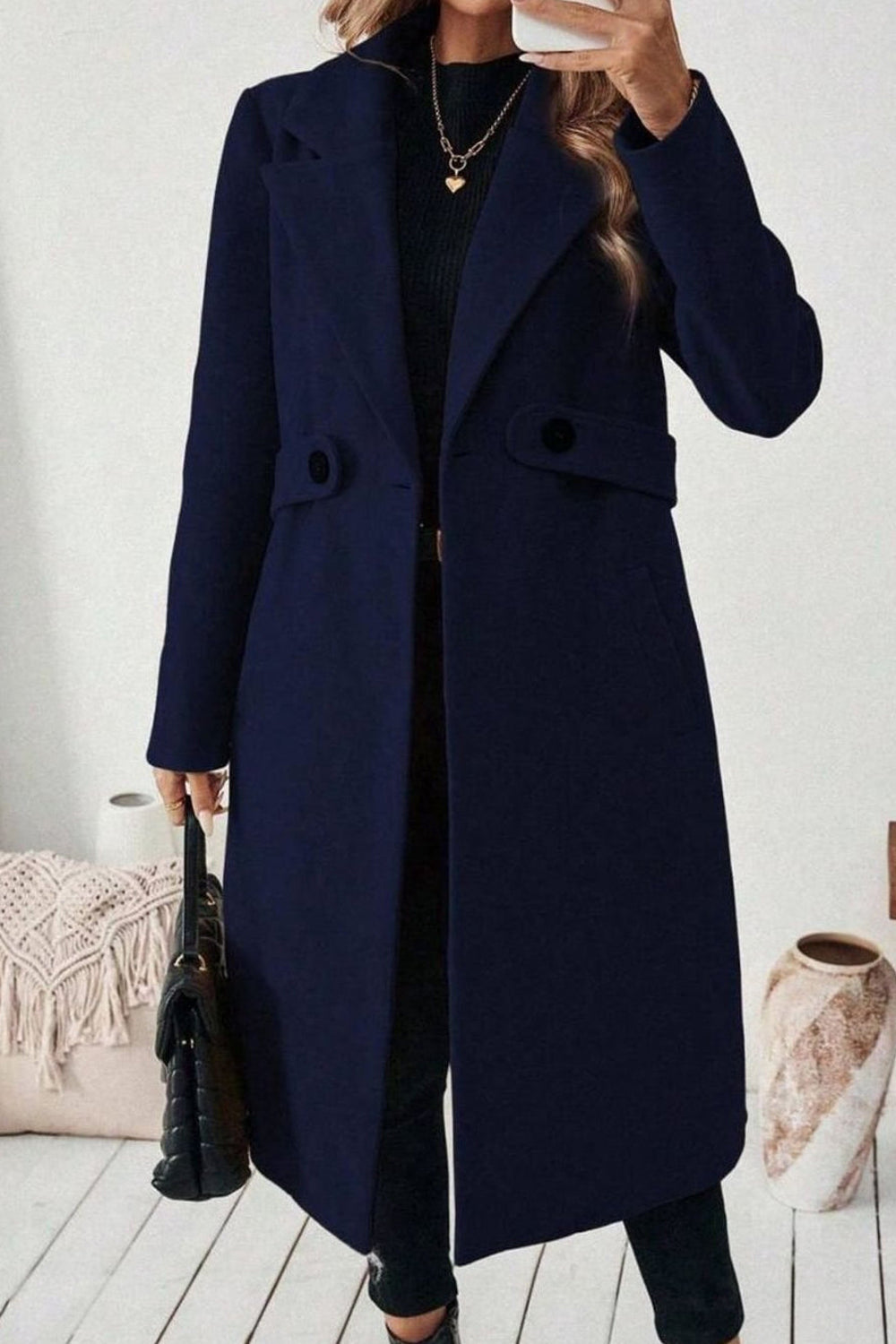 Beatrice | Wide Collar Belted Long Coat