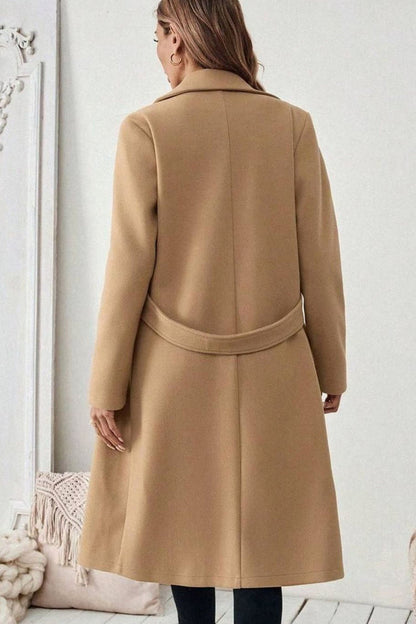 Beatrice | Wide Collar Belted Long Coat