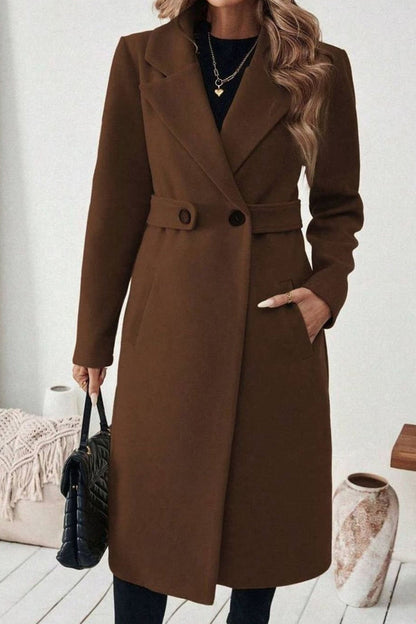 Beatrice | Wide Collar Belted Long Coat