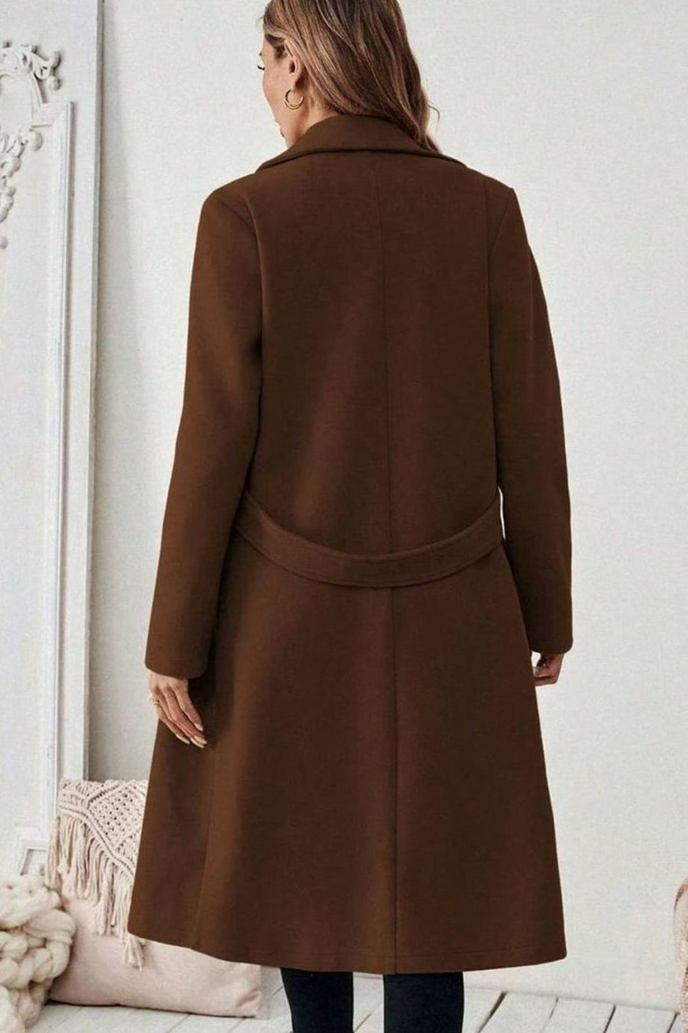 Beatrice | Wide Collar Belted Long Coat