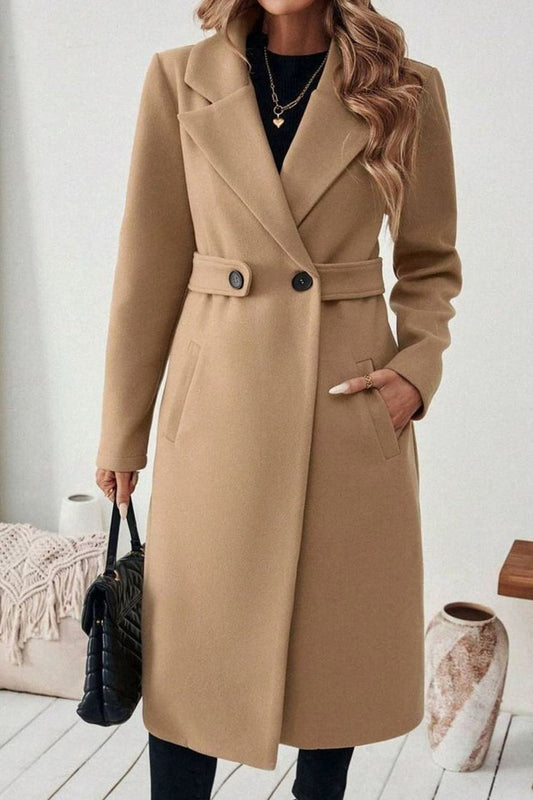 Beatrice | Wide Collar Belted Long Coat
