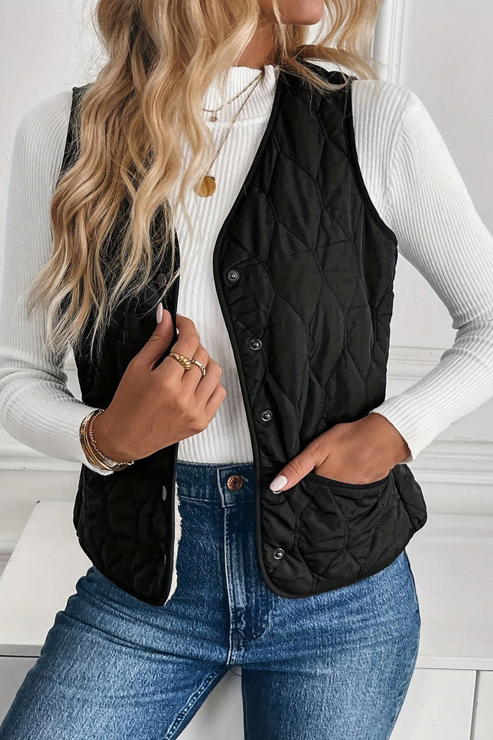 Iris | Reversible Sherpa Quilted Gilet