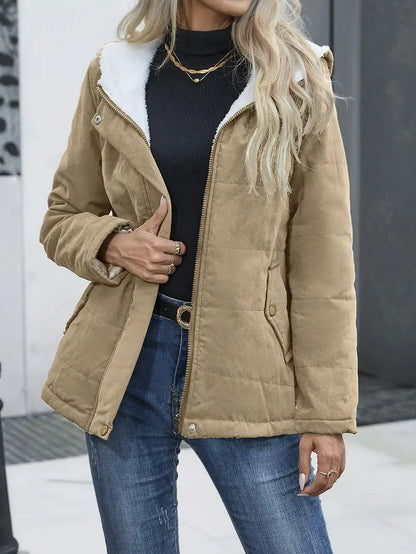 Brielle | Sherpa Lined Hooded Utility Jacket