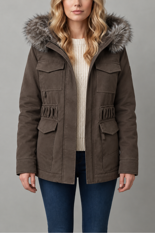 Anouk | Faux Fur Trim Hooded Parka