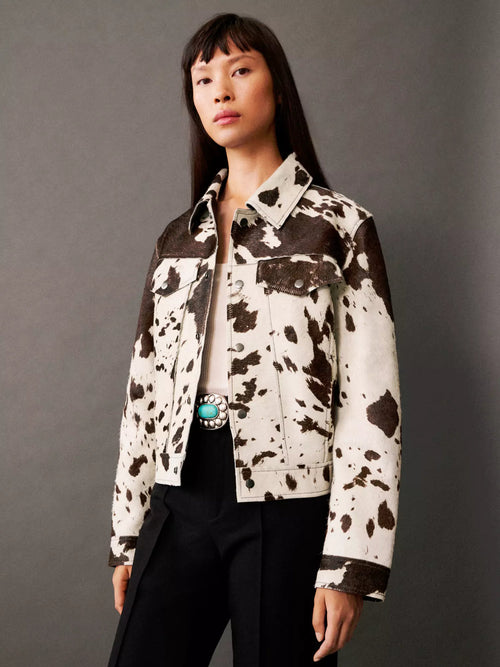 Cassidy | Cow Print Western Jacket