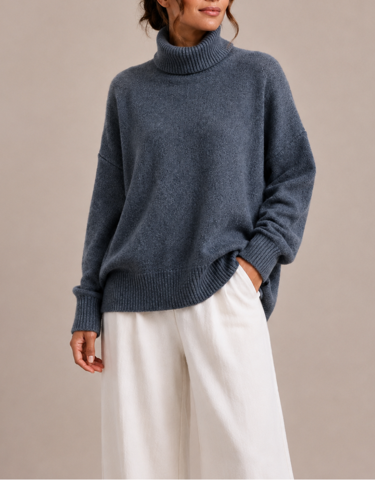Charlotte | Oversized Turtleneck Knit Sweater