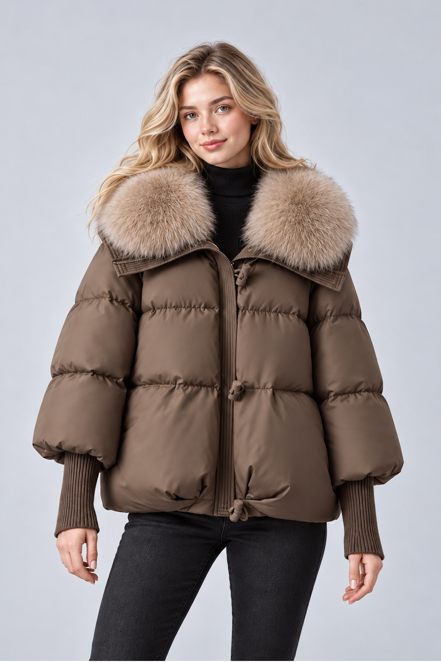 Davina | Faux Fur Collar Padded Parka