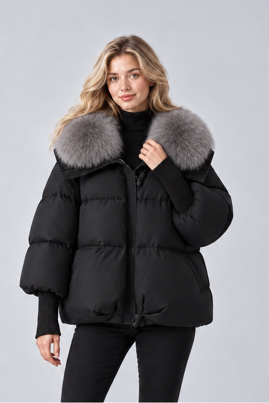 Davina | Faux Fur Collar Padded Parka