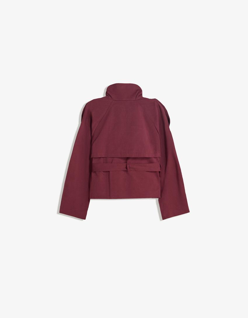 Clara | Double Breasted Cropped Trench Coat