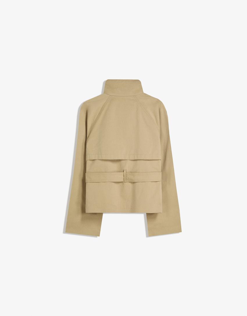Clara | Double Breasted Cropped Trench Coat