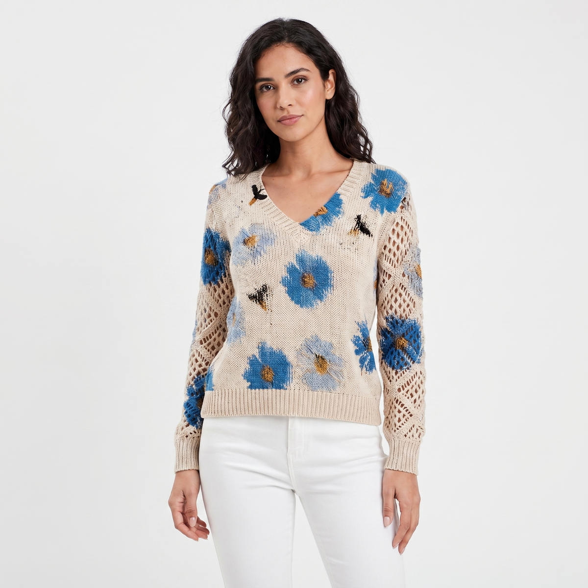 Clementine | Floral V-Neck Pullover