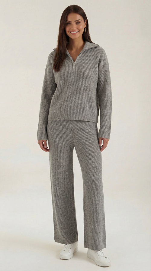 Crystal | Two Piece Ribbed Knit Set