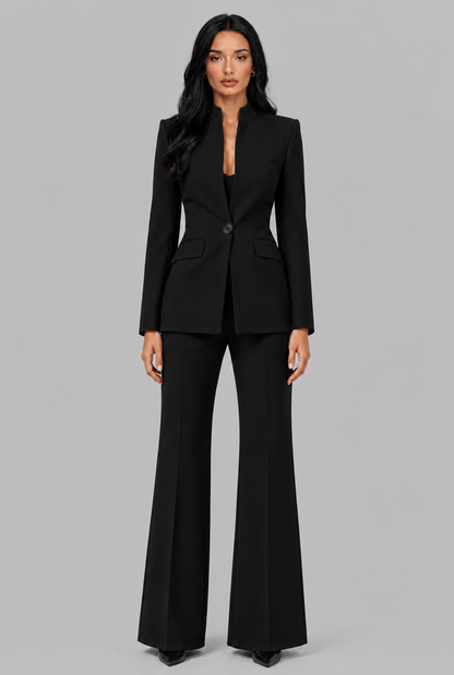 Delilah | Tailored Blazer Flared Trouser Suit Set