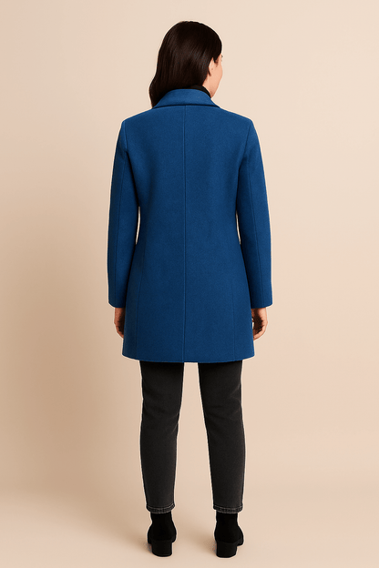 Charlotte | High Neck Button Long Coat