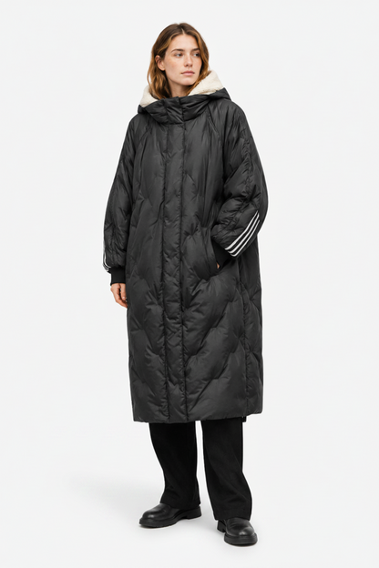 Elena | Sherpa Lined Hooded Long Puffer Coat
