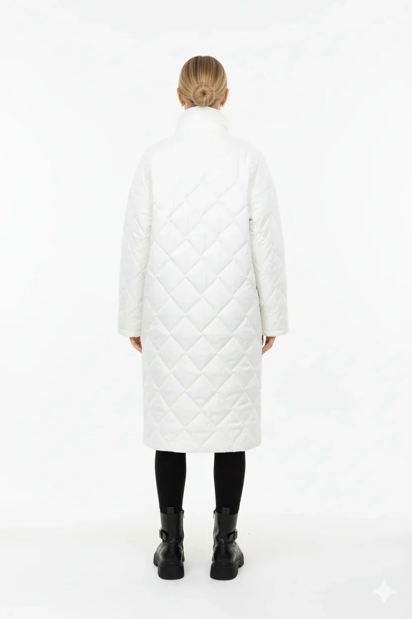 Ella | Diamond Quilted Longline Coat