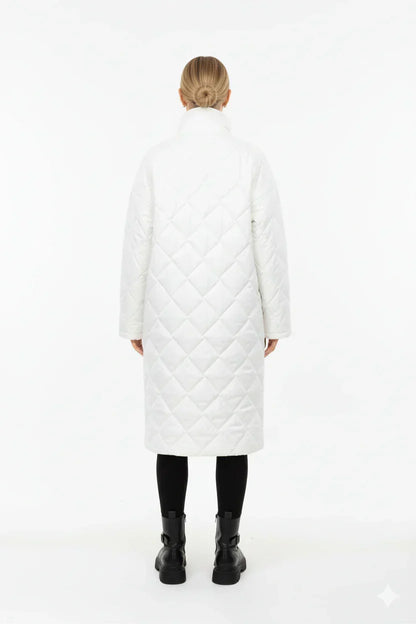 Ella | Diamond Quilted Longline Coat