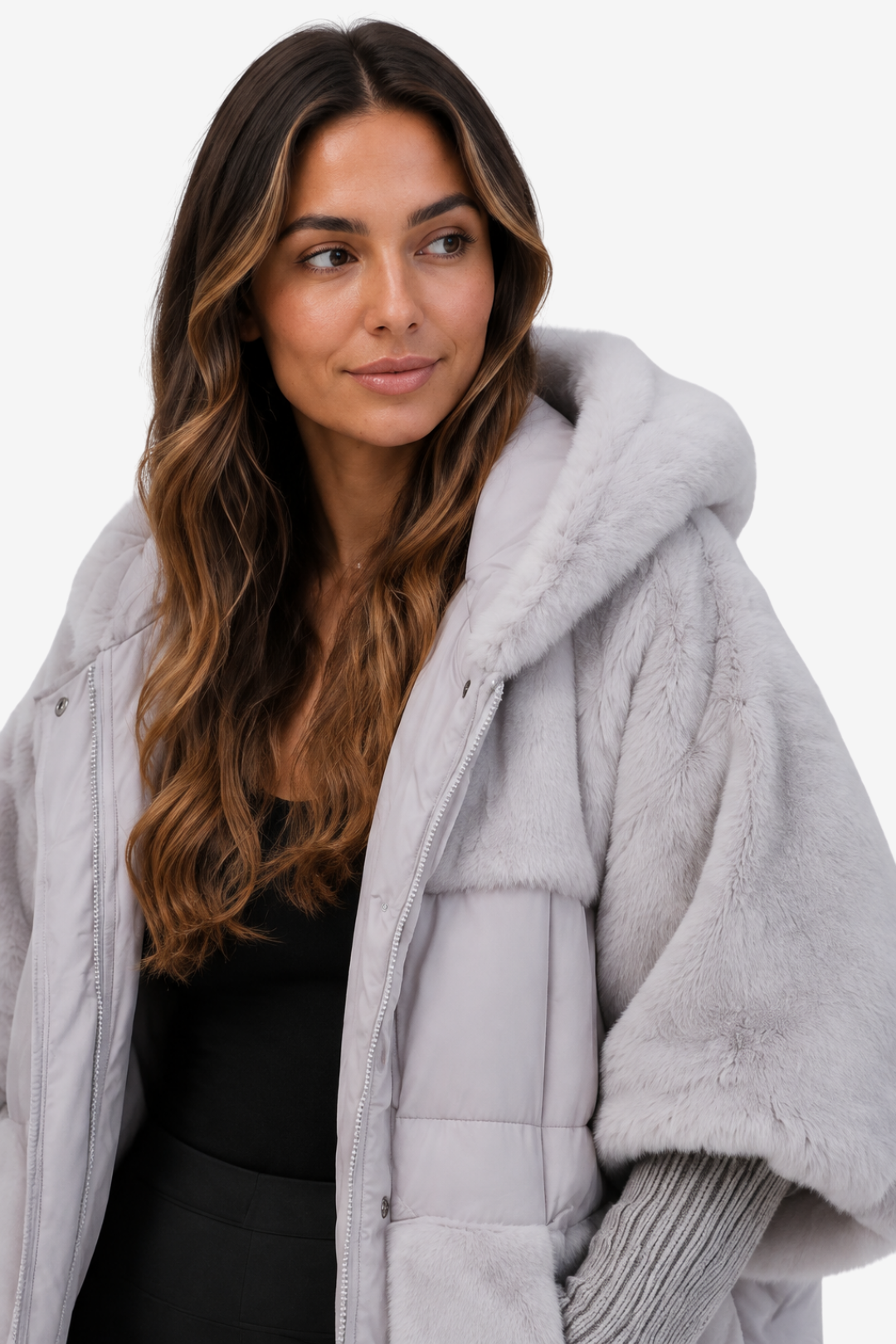 Felicity | Faux Fur Hooded Oversized Jacket