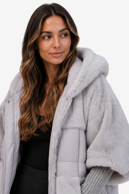 Felicity | Faux Fur Hooded Oversized Jacket