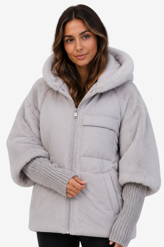 Felicity | Faux Fur Hooded Oversized Jacket